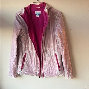 Columbia Women's Pink and Cream Ski Jacket